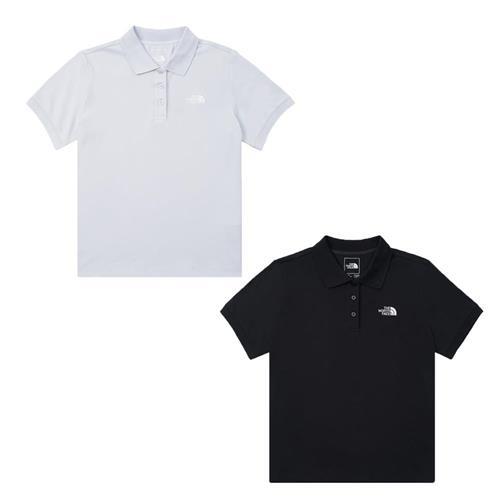The North Face 北面 短袖上衣 女裝 Polo衫 灰/黑【運動世界】NF0A8BWT0TI/NF0A8BWTJK3