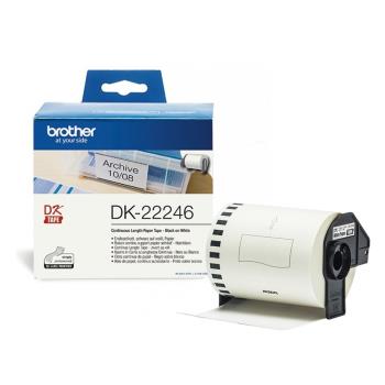 Brother 連續標籤帶 DK-22246 (103mm 白底黑字) 耐久型紙質系列
