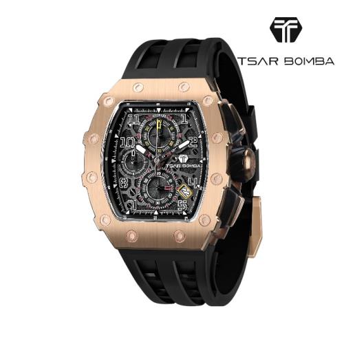 【TSAR BOMBA 機械公爵】TB8204Q-35 元素系列 日曆計時石英錶 43mm 公司貨