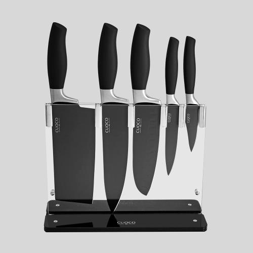 義大利CUOCO全不鏽鋼鍛造墨晶刀具組