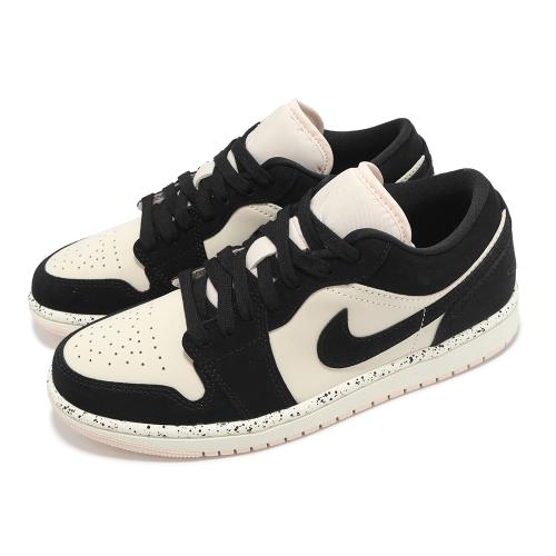 Nike 休閒鞋 Wmns Air Jordan 1 Low 女鞋 男鞋 黑 淡粉 潑墨 AJ1 DC0774-003