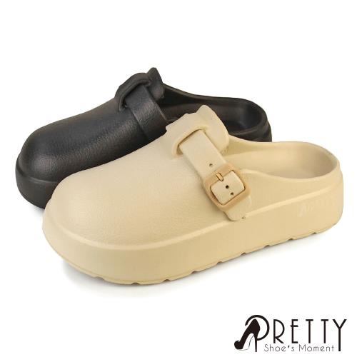 Pretty 女 穆勒鞋 雨鞋 防水拖鞋 厚底拖鞋 半拖鞋 輕量BA-2V002