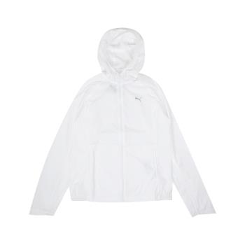 Puma 外套 Woven Running 女款 白 輕量 連帽外套 路跑 風衣 夾克 52798002