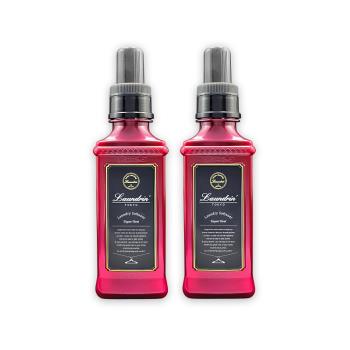 (2瓶超值組)日本Laundrin朗德林-TOKYO植萃消臭衣物香氛柔軟精600ml/瓶-優雅花香(紅)(洗滌柔順劑,室內晾曬芳香,手洗機洗皆適用)