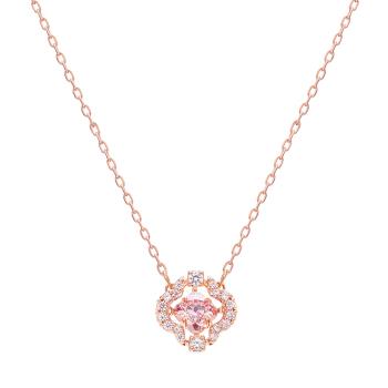 SWAROVSKI 施華洛世奇 Sparkling Clover玫瑰金水晶項鍊
