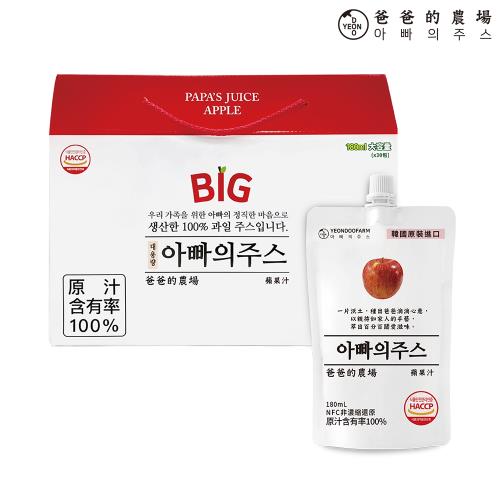 【爸爸的農場】100%蘋果汁180mlx30入彩箱組(非濃縮還原果汁)