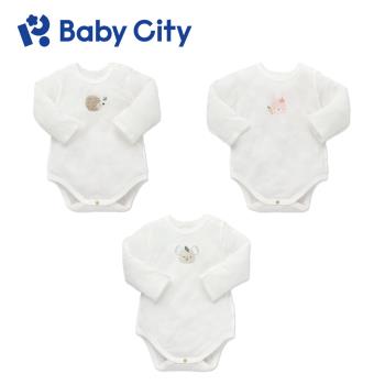 【Baby City 娃娃城】天絲長袖肩開連身衣(3款)