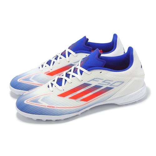adidas 足球鞋 F50 League TF 男鞋 人造草皮 回彈 運動鞋 白 藍 IF1343