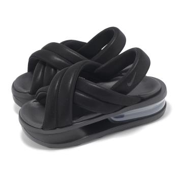 Nike 涼鞋 Wmns Air Max Isla 女鞋 厚底 增高 氣墊 日系 黑 皮革 胖胖涼鞋 FJ5929-003