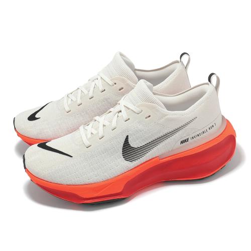 Nike 慢跑鞋 ZoomX Invincible Run FK 3 男鞋 米白 紅 厚底 編織 回彈 DR2615-009