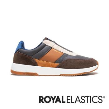 ROYAL ELASTICS CROWN LUX 灰棕藍真皮運動休閒鞋 (男) 07543-775