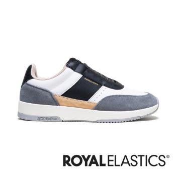 ROYAL ELASTICS CROWN LUX 白黑灰真皮運動休閒鞋 (男) 07543-093