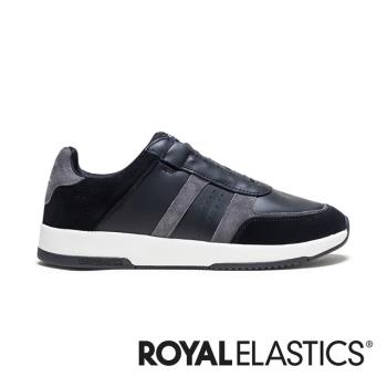 ROYAL ELASTICS ICON ULTRA LUX 黑灰真皮運動休閒鞋 (男) 07443-998