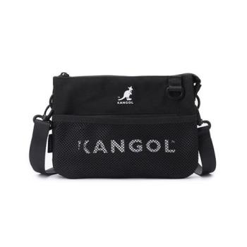 KANGOL 多夾層小側包 黑 6425170320 鞋全家福