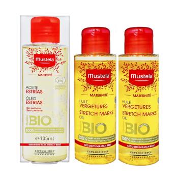 Mustela慕之恬廊 無香孕膚油105ml*2入組-航空版