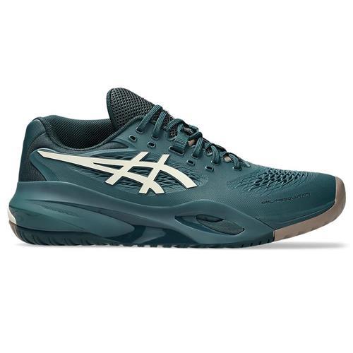 Asics 亞瑟士 網球鞋 男鞋 法網 GEL-RESOLUTION X 2E寬楦 綠【運動世界】1041A487-300