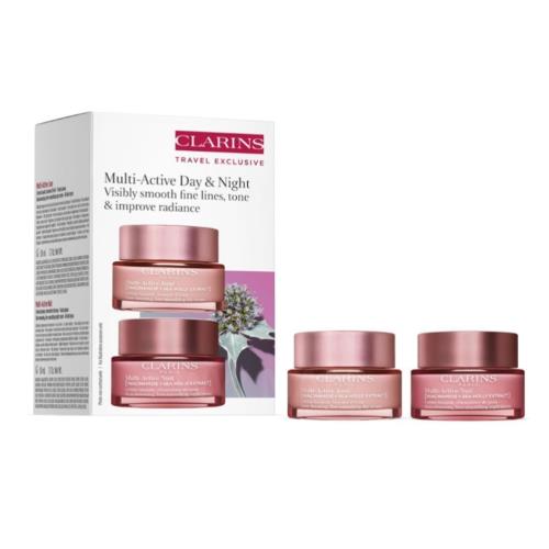 CLARINS克蘭詩 新一代漾采肌活乳霜套組-美肌霜50ml+熬夜霜50ml-航空版(有效期限2026/09)