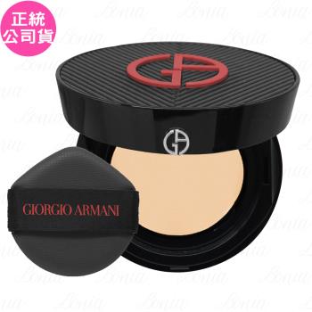 GIORGIO ARMANI超持妝絲絨水慕斯無瑕氣墊粉餅(粉蕊)(14g)+超持妝絲絨水慕斯無瑕氣墊粉盒(公司貨)