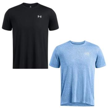 Under Armour UA 短袖上衣 男裝 排汗 黑/藍【運動世界】1386681-001/1386681-465