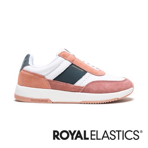 ROYAL ELASTICS CROWN LUX 白粉灰真皮運動休閒鞋 (女) 97543-019
