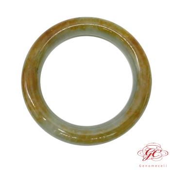 【肌容雪】緬甸天然A貨翡翠紅綠飄花翡翠手鐲 編號696 (鐲寬54.6mm #17.5號)