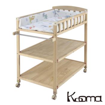 Kooma 嬰兒實木尿布臺置物架-卡通世界(附棉墊、桿子)