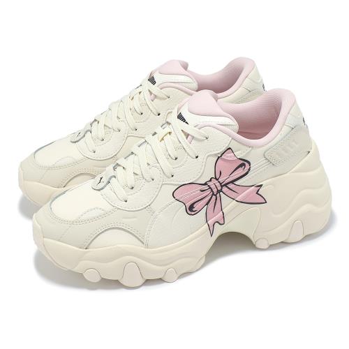 Puma 休閒鞋 Pulsar Wedge Wns Ribbon 女鞋 米 粉紅 蝴蝶結 厚底 增高 38709001