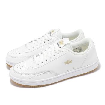 Nike 休閒鞋 Wmns Court Vintage PRM 女鞋 白 金 小白鞋 膠底 復古 CW1067-104