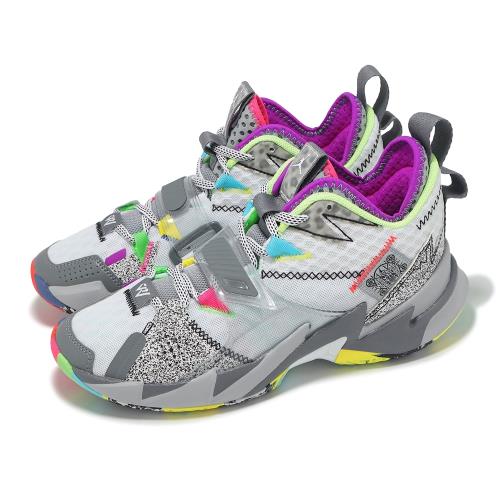 Nike 籃球鞋 Jordan Why Not Zer0.3 GS 大童 女鞋 灰 忍者龜 室外 氣墊 CD5804-100