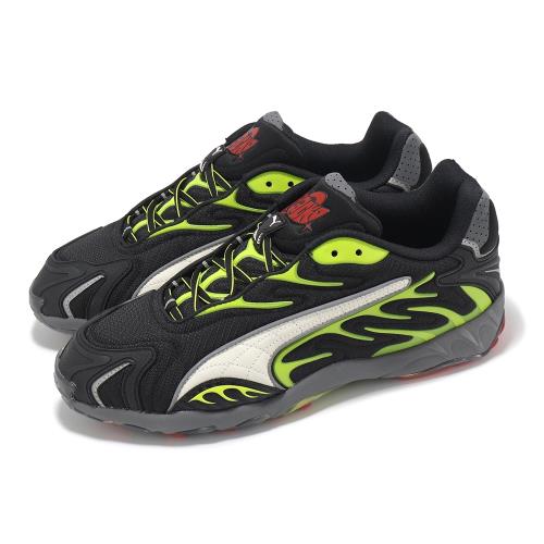 Puma x A$AP Rocky 聯名休閒鞋 Inhale Mesh 男鞋 黑 綠 火焰 40245901