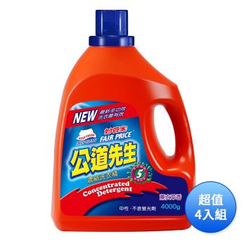 妙管家 公道先生洗衣精4000g 超值家庭號4入組