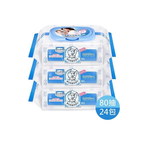 台灣 貝恩 嬰兒保養柔濕巾-無香料80抽(24包/箱)【公司宅配】【安琪兒婦嬰百貨】