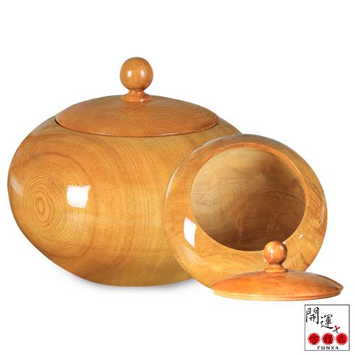 開運方程式- 大開口瘤花檜木聚寶盆(可當珠寶盒存錢筒聚寶木雕氣息安定幫助運勢穩定)