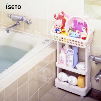 日本ISETO 日製浴室斜取置物架-3層