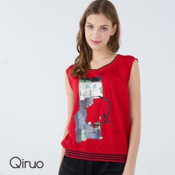 【Qiruo 奇若】春夏專櫃無袖紅色棉上衣7014D 背心上衣