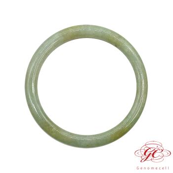 【肌容雪】緬甸天然A貨翡翠冰芹飄花翡翠手鐲編號716(鐲寬59.5mm #19號 )