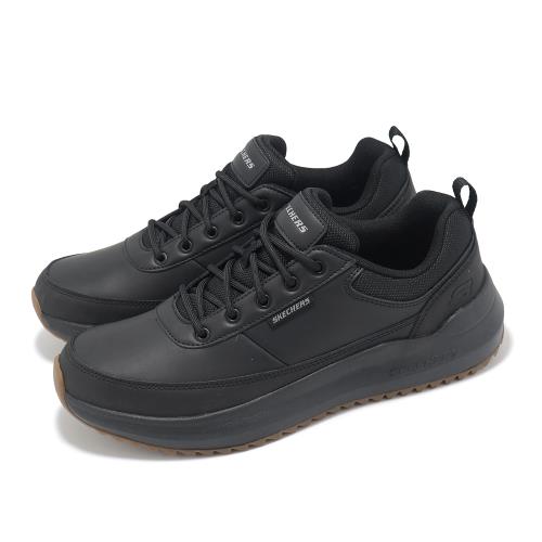 Skechers 休閒鞋 Parnell 男鞋 黑 緩衝 皮革 輕量 運動鞋 皮鞋 210929BLK