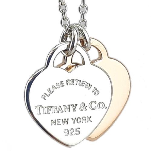 TIFFANY  Co.  Rubedo 金銀雙色愛心墜飾925純銀項鍊