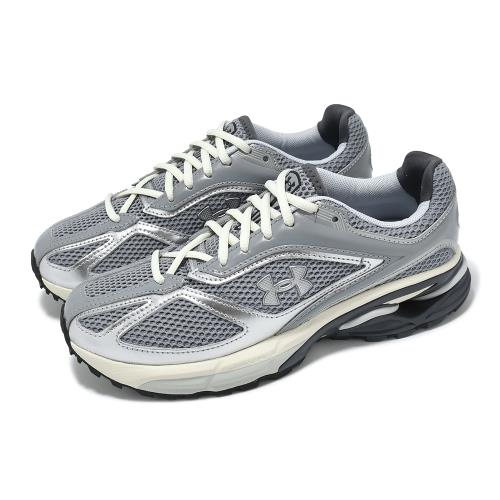 Under Armour 休閒鞋 HOVR Apparition 男鞋 銀 灰 拼接 緩衝 運動鞋 UA 3027595100
