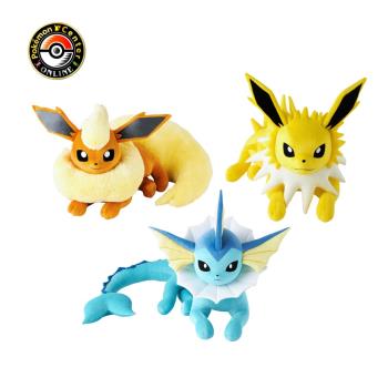 預購12月底★Pokemon寶可夢中心 等身大 趴姿布偶 伊布家族 水伊布 雷伊布 火伊布 玩偶 娃娃（日本進口）