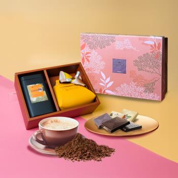 Diva Life 綻放馨意 巧克力片12入迷你柏金包+無糖可可粉禮盒組(母親節)