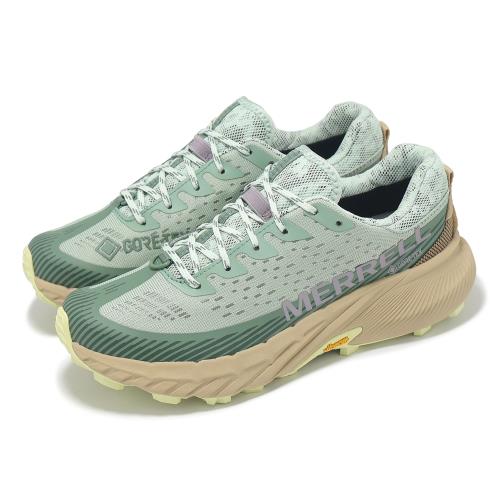 Merrell 越野跑鞋 Agility Peak 5 GTX 女鞋 綠 棕 防水 抓地 戶外鞋  ML068368