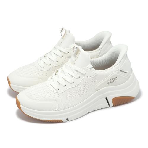 Skechers 休閒鞋 Bobs Sparrow Flex Slip-Ins 女鞋 白 瞬穿科技 緩衝 厚底 117628OFWT