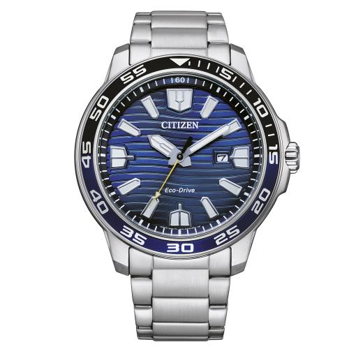 【CITIZEN 星辰】 Eco-Drive光動能潮流鋼帶錶 AW1525-81L