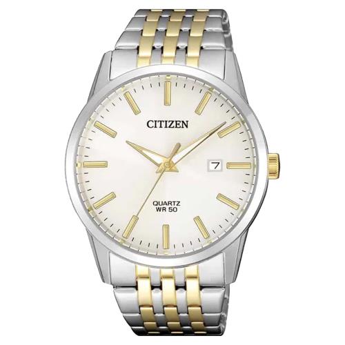 【CITIZEN 星辰】夜光復古鋼帶錶 BI5006-81P