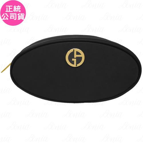 GIORGIO ARMANI訂製時尚化妝包 啞光黑(公司貨)