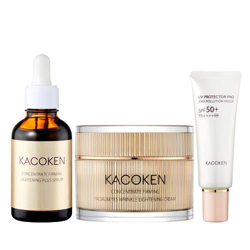 KACOKEN 日本御姬研 青春光采絕配組 (精華液50ml+澎彈霜55g+防曬40g)