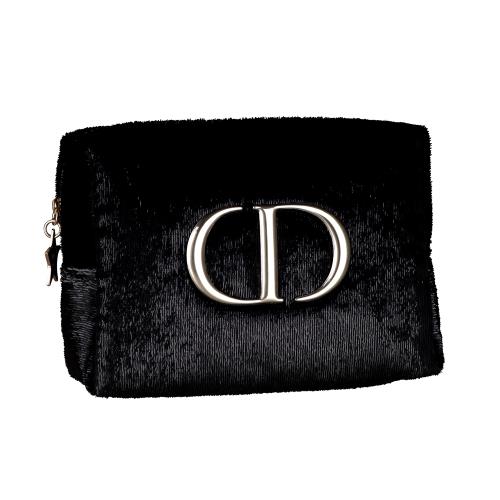  Dior 迪奧 黑色刷毛化妝包 (公司貨)