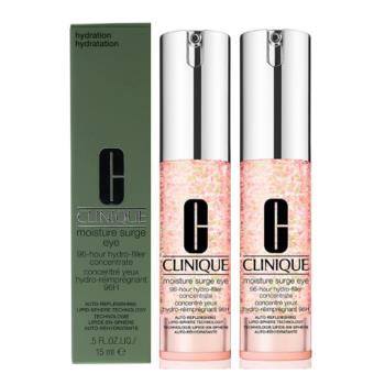 CLINIQUE 倩碧 水磁場96H極效保濕眼部精華15ml*2入組-航空版