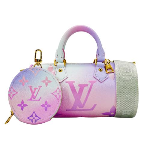 Louis Vuitton Papillon BB 牛皮手提斜背圓筒包(M46078-漸層粉紫)